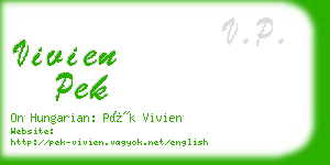 vivien pek business card